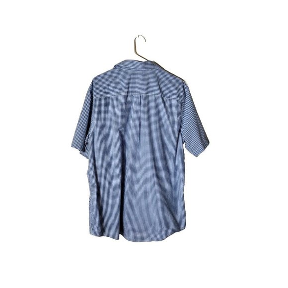 Chaps Shirt Mens XL Button Down Short Sleeve Checkered Coastal Summer - Picture 2 of 16